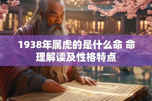 1938年属虎的是什么命 命理解读及性格特点