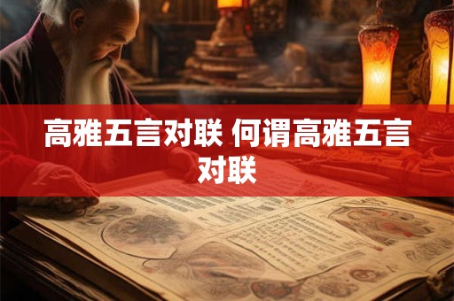 高雅五言对联 何谓高雅五言对联