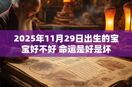 详细阅读:2025年11月29日出生的宝宝好不好 命运是好是坏 2025年11月29日出生的宝宝好不好 命运是好是坏
