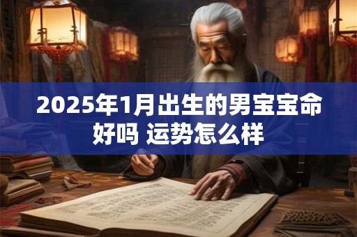 2026年1月出生的男宝宝命好吗 运势怎么样