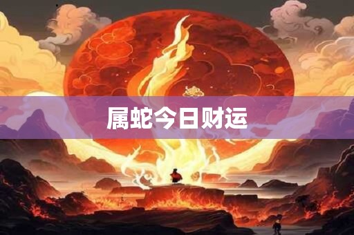 属蛇今日财运