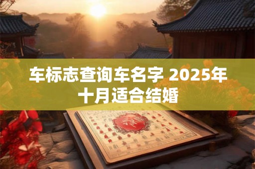 车标志查询车名字 2025年十月适合结婚