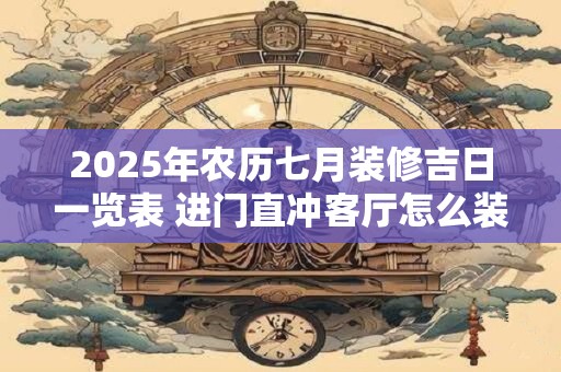 2025年农历七月装修吉日一览表 进门直冲客厅怎么装修