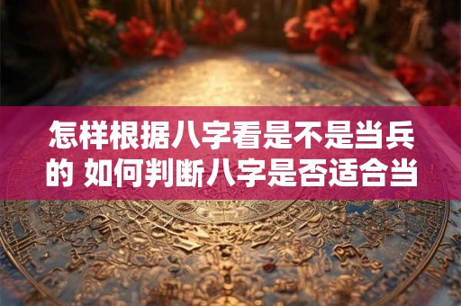怎样根据八字看是不是当兵的 如何判断八字是否适合当兵