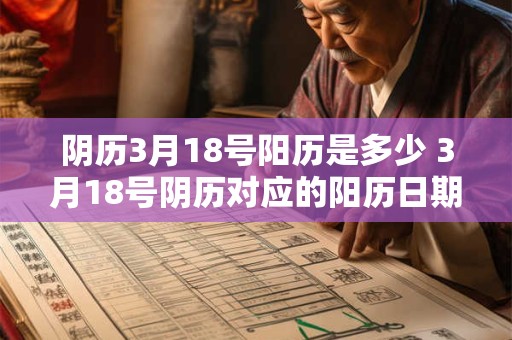 阴历3月18号阳历是多少 3月18号阴历对应的阳历日期是什么