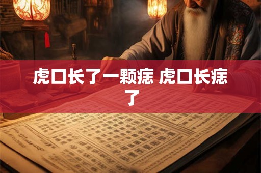 虎口长了一颗痣 虎口长痣了