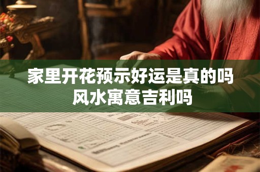 家里开花预示好运是真的吗 风水寓意吉利吗