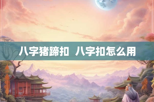八字猪蹄扣  八字扣怎么用