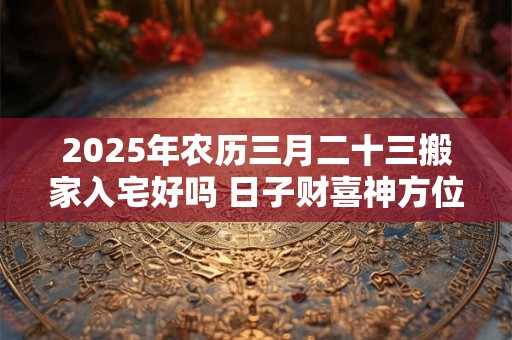 2025年农历三月二十三搬家入宅好吗 日子财喜神方位