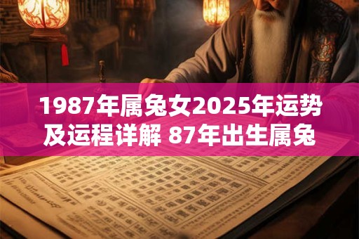 1987年属兔女2025年运势及运程详解 87年出生属兔人2025全年每月运势女性