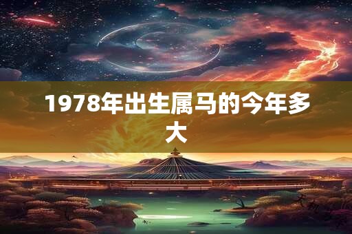 1978年出生属马的今年多大