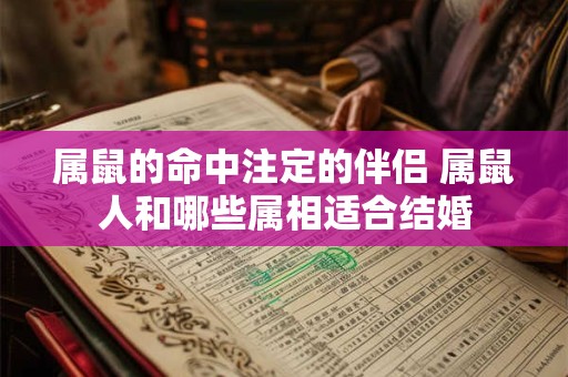 属鼠的命中注定的伴侣 属鼠人和哪些属相适合结婚