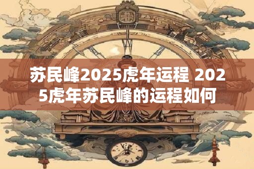 苏民峰2025虎年运程 2025虎年苏民峰的运程如何