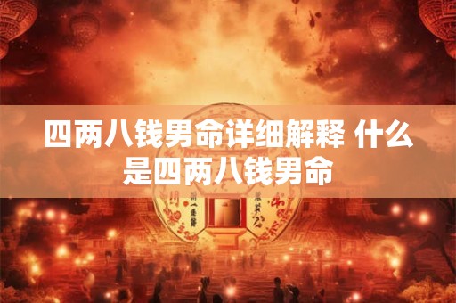 四两八钱男命详细解释 什么是四两八钱男命