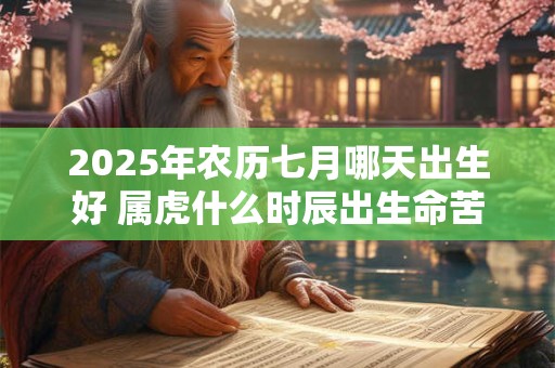 2025年农历七月哪天出生好 属虎什么时辰出生命苦