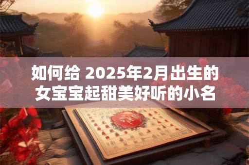 如何给 2025年2月出生的女宝宝起甜美好听的小名