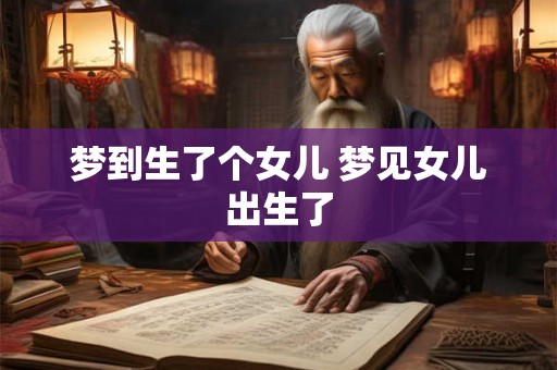 梦到生了个女儿 梦见女儿出生了