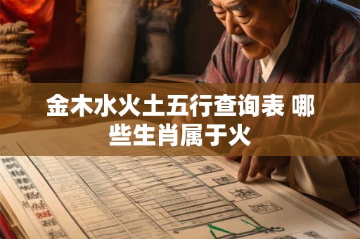 金木水火土五行查询表 哪些生肖属于火