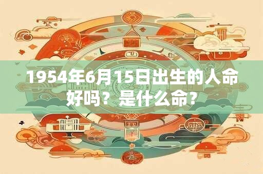 1954年6月15日出生的人命好吗？是什么命？
