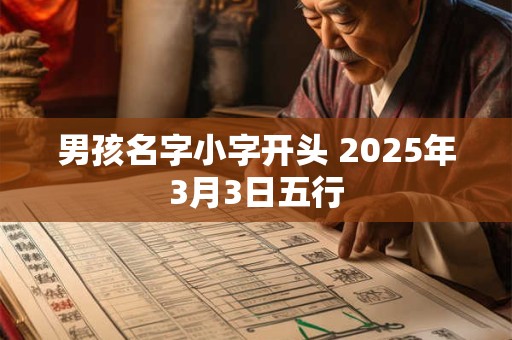 男孩名字小字开头 2025年3月3日五行