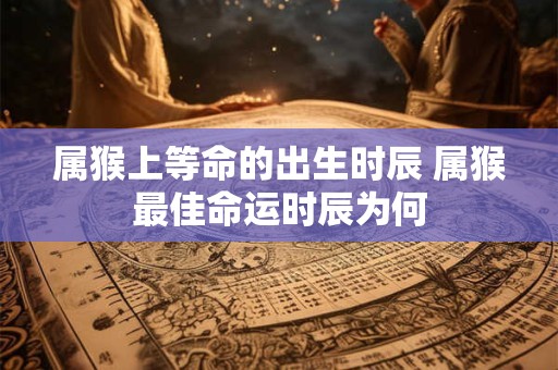 属猴上等命的出生时辰 属猴最佳命运时辰为何