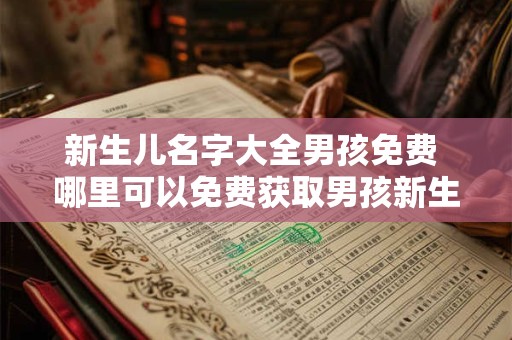 新生儿名字大全男孩免费 哪里可以免费获取男孩新生儿名字大全