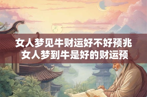 女人梦见牛财运好不好预兆 女人梦到牛是好的财运预兆吗