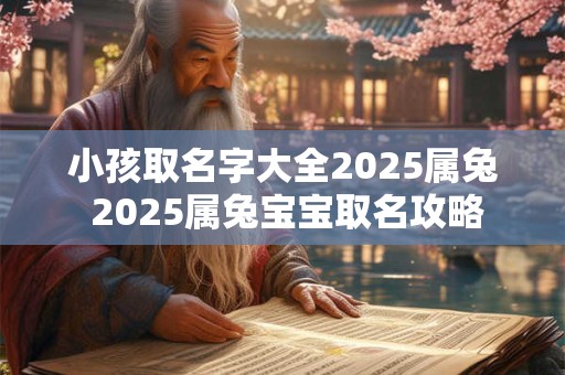 小孩取名字大全2025属兔 2025属兔宝宝取名攻略