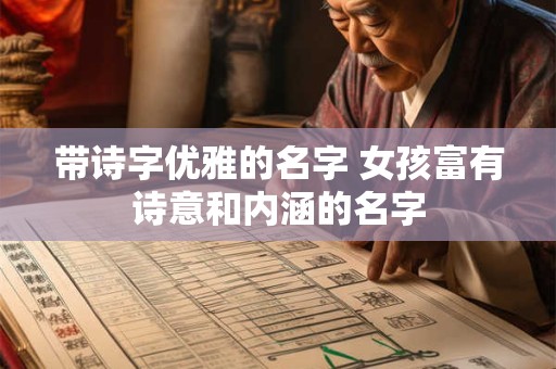 带诗字优雅的名字 女孩富有诗意和内涵的名字