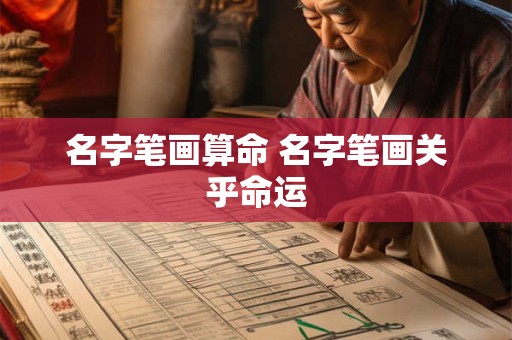 名字笔画算命 名字笔画关乎命运