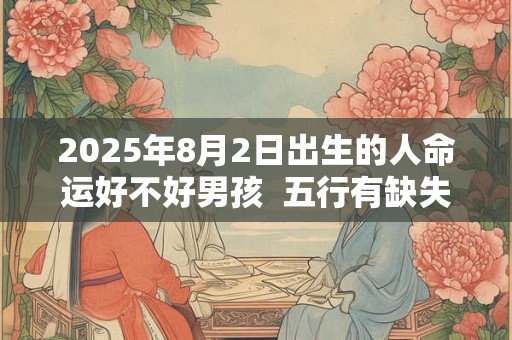 2025年8月2日出生的人命运好不好男孩  五行有缺失吗