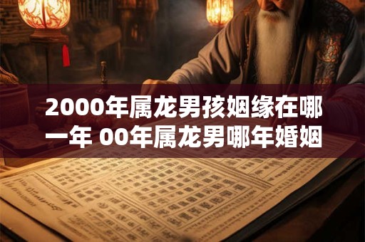 2000年属龙男孩姻缘在哪一年 00年属龙男哪年婚姻好