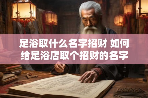 足浴取什么名字招财 如何给足浴店取个招财的名字