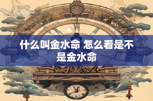 什么叫金水命 怎么看是不是金水命