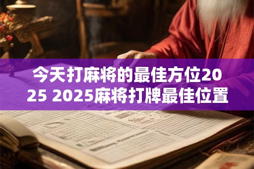 今天打麻将的最佳方位2025 2025麻将打牌最佳位置在哪
