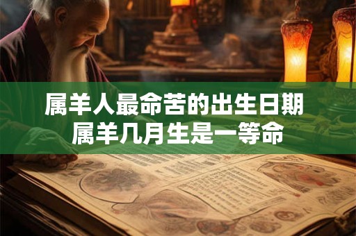 属羊人最命苦的出生日期 属羊几月生是一等命