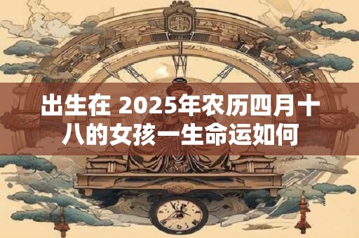 出生在 2025年农历四月十八的女孩一生命运如何
