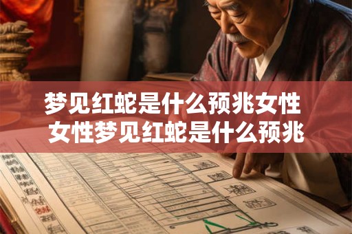 梦见红蛇是什么预兆女性 女性梦见红蛇是什么预兆