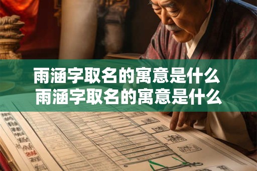 雨涵字取名的寓意是什么 雨涵字取名的寓意是什么