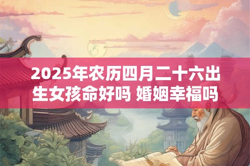 2025年农历四月二十六出生女孩命好吗 婚姻幸福吗