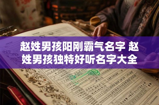赵姓男孩阳刚霸气名字 赵姓男孩独特好听名字大全