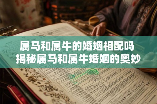 详细阅读:属马和属牛的婚姻相配吗 揭秘属马和属牛婚姻的奥妙 属马和属牛的婚姻相配吗 揭秘属马和属牛婚姻的奥妙