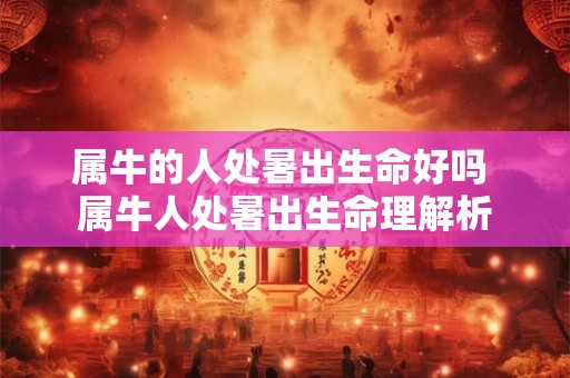 属牛的人处暑出生命好吗 属牛人处暑出生命理解析