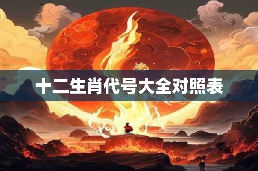 十二生肖代号大全对照表