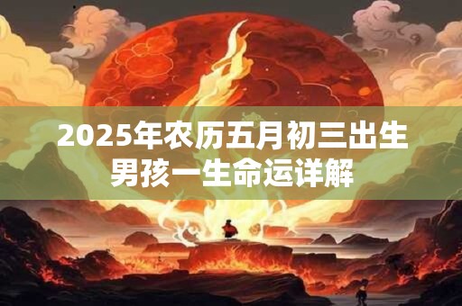 2026年农历五月初三出生男孩一生命运详解 2026年农历五月初三出生男孩一生命运详解