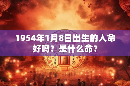 1954年1月8日出生的人命好吗？是什么命？