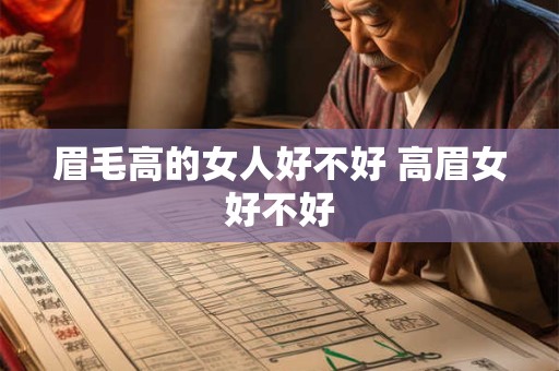 眉毛高的女人好不好 高眉女好不好