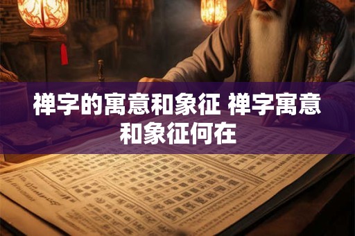 禅字的寓意和象征 禅字寓意和象征何在