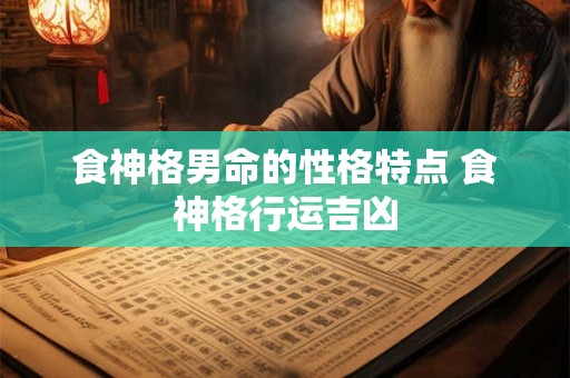 食神格男命的性格特点 食神格行运吉凶