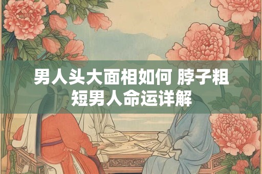 男人头大面相如何 脖子粗短男人命运详解